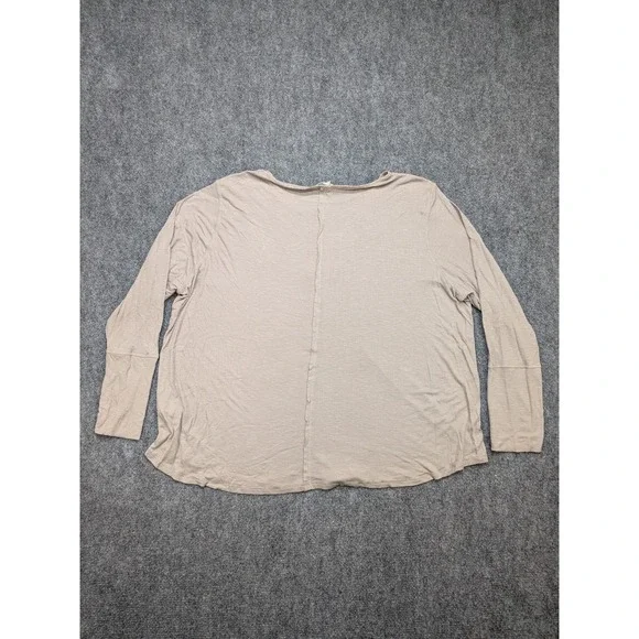 Maurices Henley Women's 3X Top Crochet Ribbed‎ Beige Boho Feminine Romantic - Picture 2 of 11